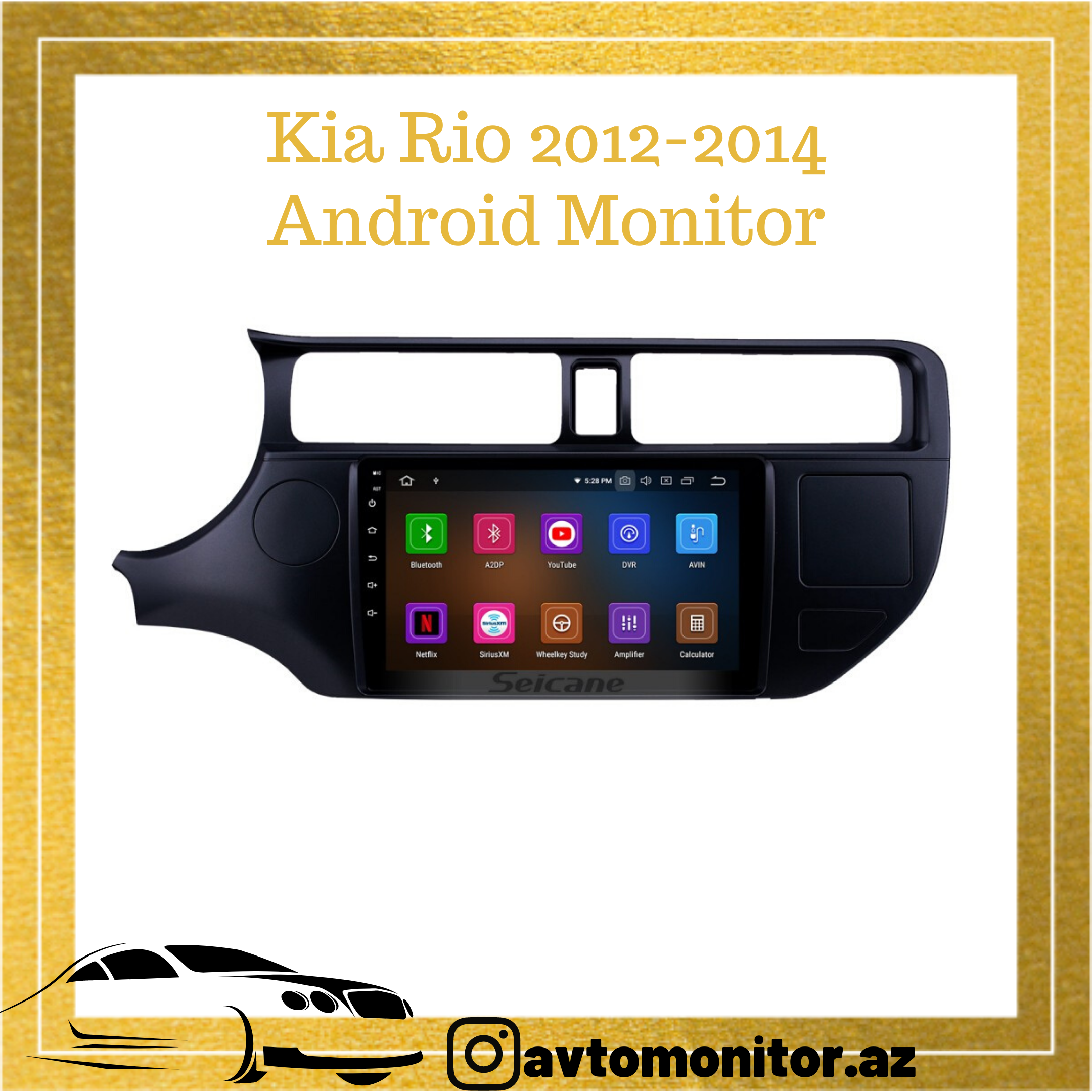Kia Rio 2012-2014 üçün Android Monitor- -- --